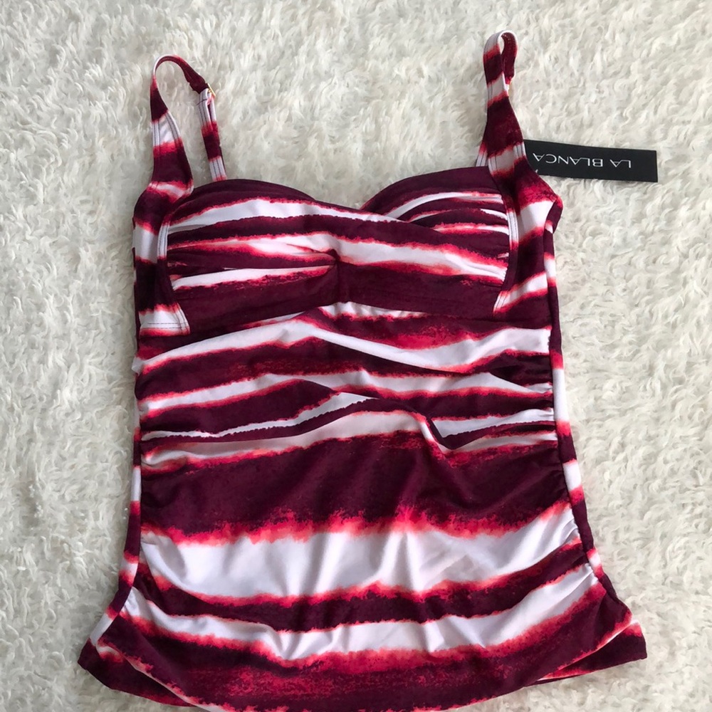 La Blanca bikini top.